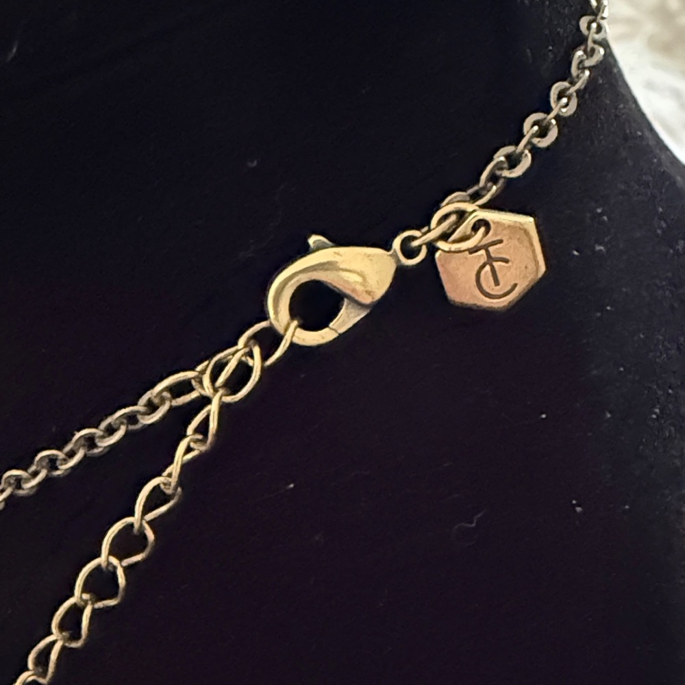 Touchstone Crystal Champagne and Clear Faceted Necklace - Picture 3 of 6